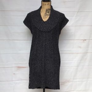 BCBGMAXAZRIA Charcoal Sleeveless Sweater Dress XS